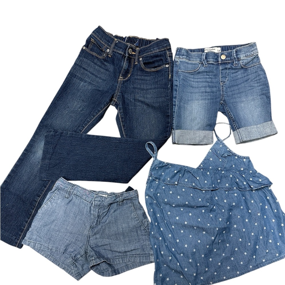 All pieces for $5, Chic Denim Ensemble with Top, they are all brand new.
